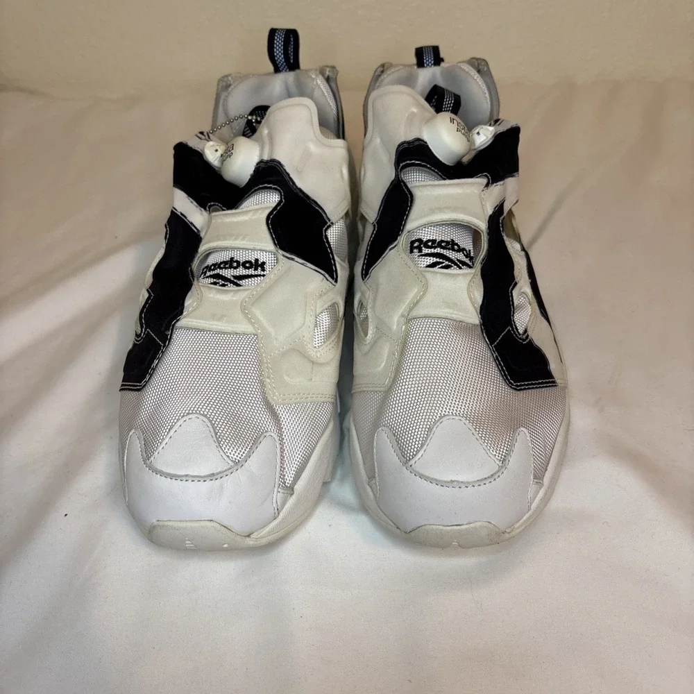 Reebok InstaPump Fury Overbranded White Black Slip On AR1413 2016 Mens Size 12‎